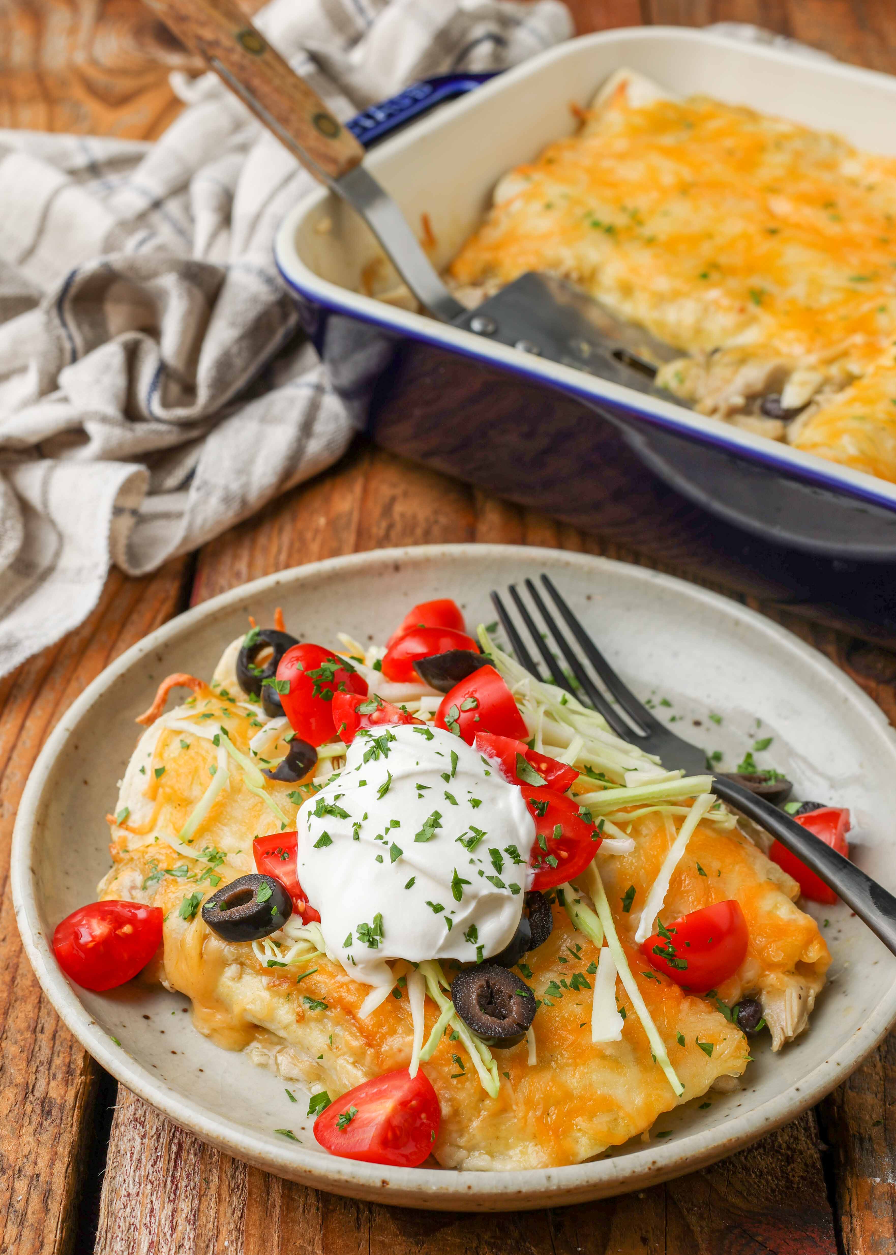 Easy Green Chile Chicken & Black Bean Enchiladas: A Family Favorite